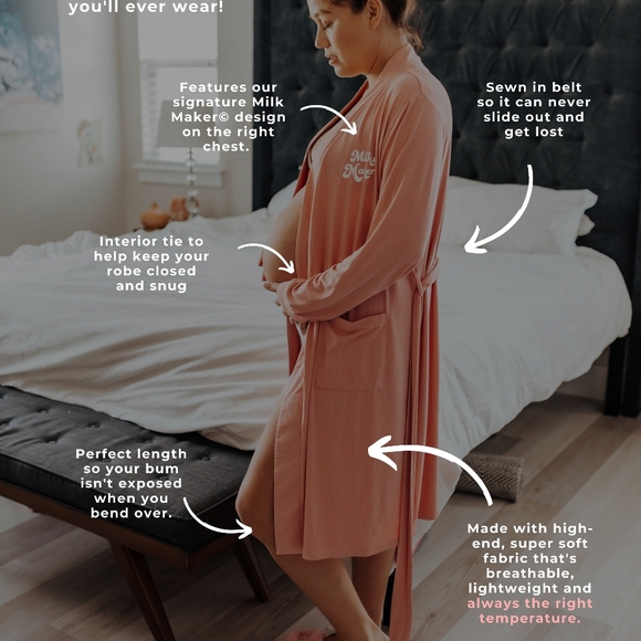 NEW! The Little Milk Bar Birth Box includes Robe (L/XL), Slippers (L), Bath Bomb - Picture 5 of 10